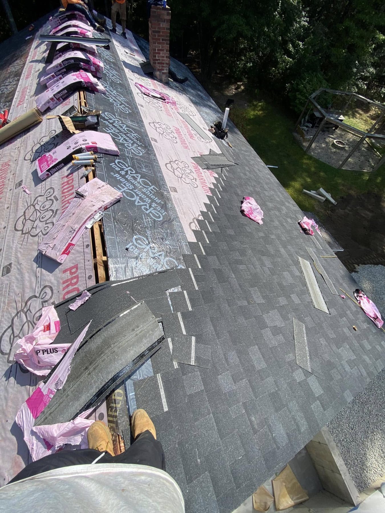 Roof valley and shingle detail