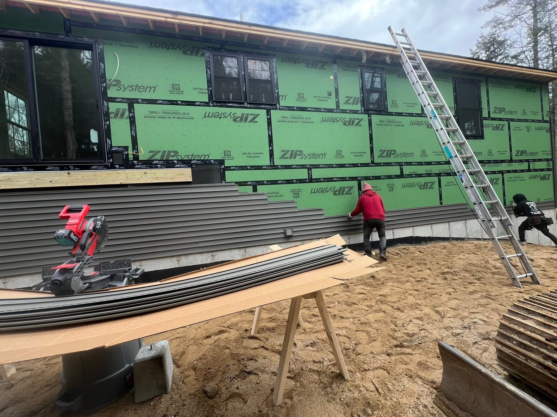Vinyl siding installation