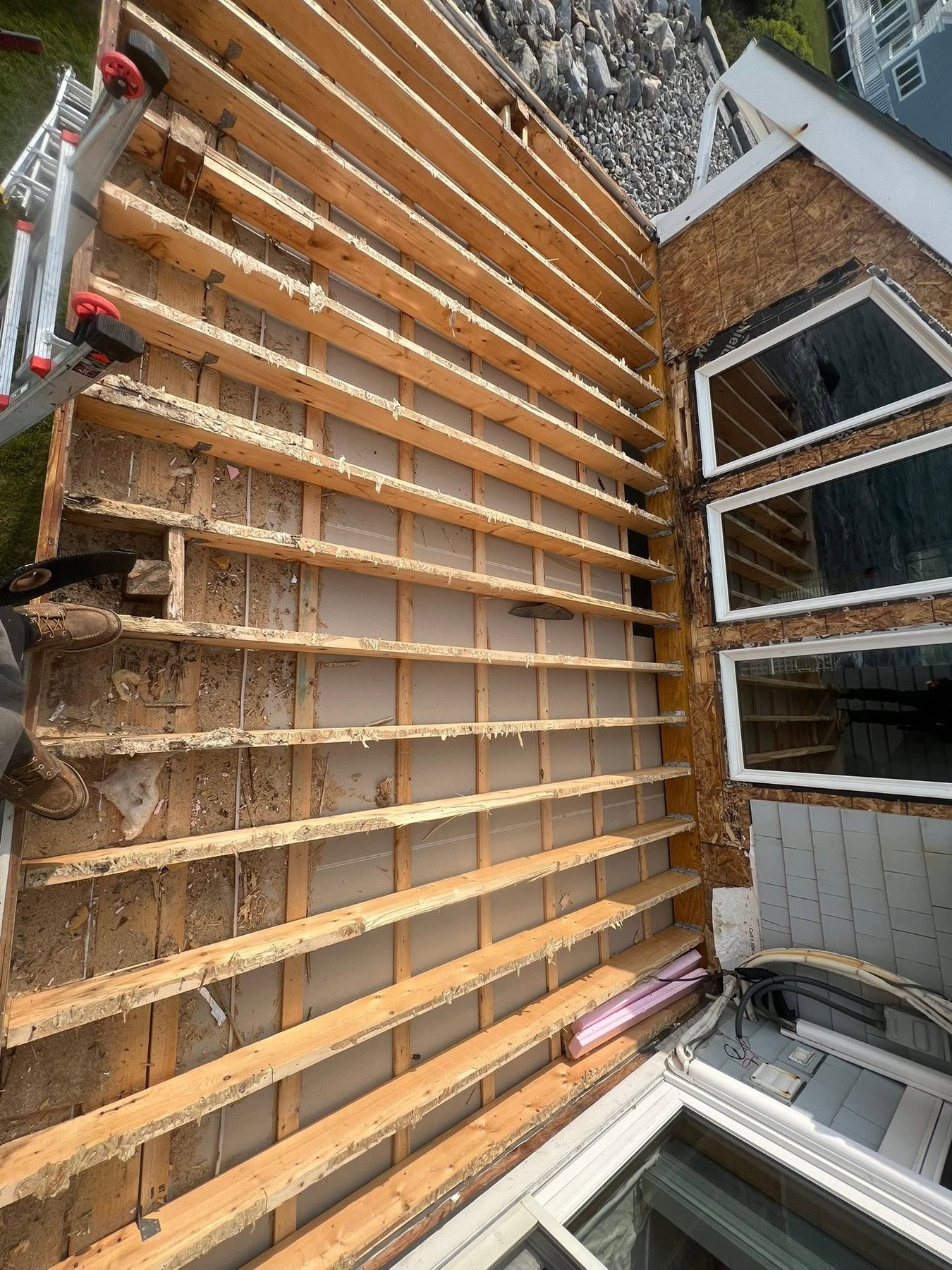 Exterior wall reconstruction